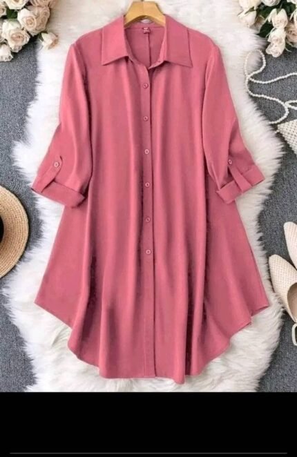 Premium Quality Stitched Ladies Dubai Cherry Long Shirt One Piece